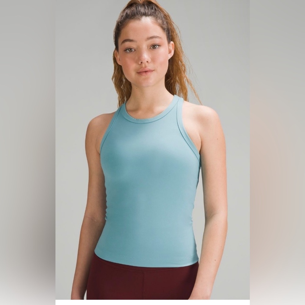 Lululemon align high neck racerback tank size 6 cropped waist length